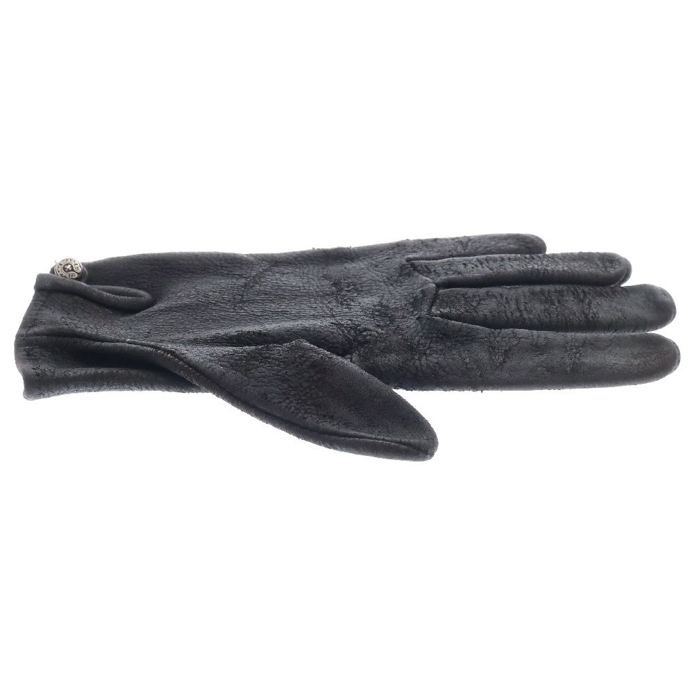 CHROME HEARTS （クロムハーツレザーグローブ ホースシューロゴボタン クロムハーツ ホースシューロゴボタン レザーグローブ size 8.5