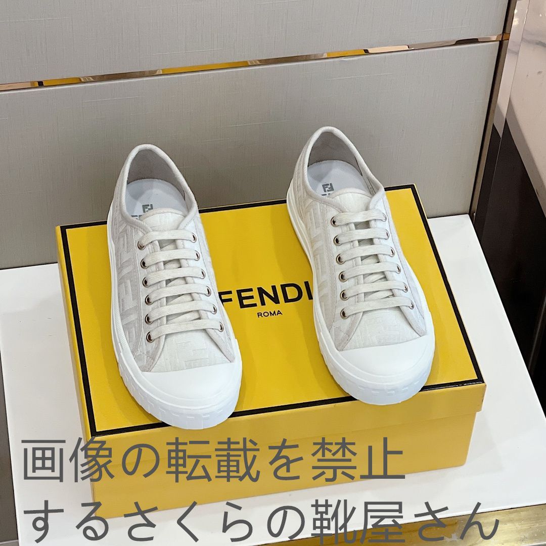 FENDI夏の新作Dominoメンズスニーカーホワイト