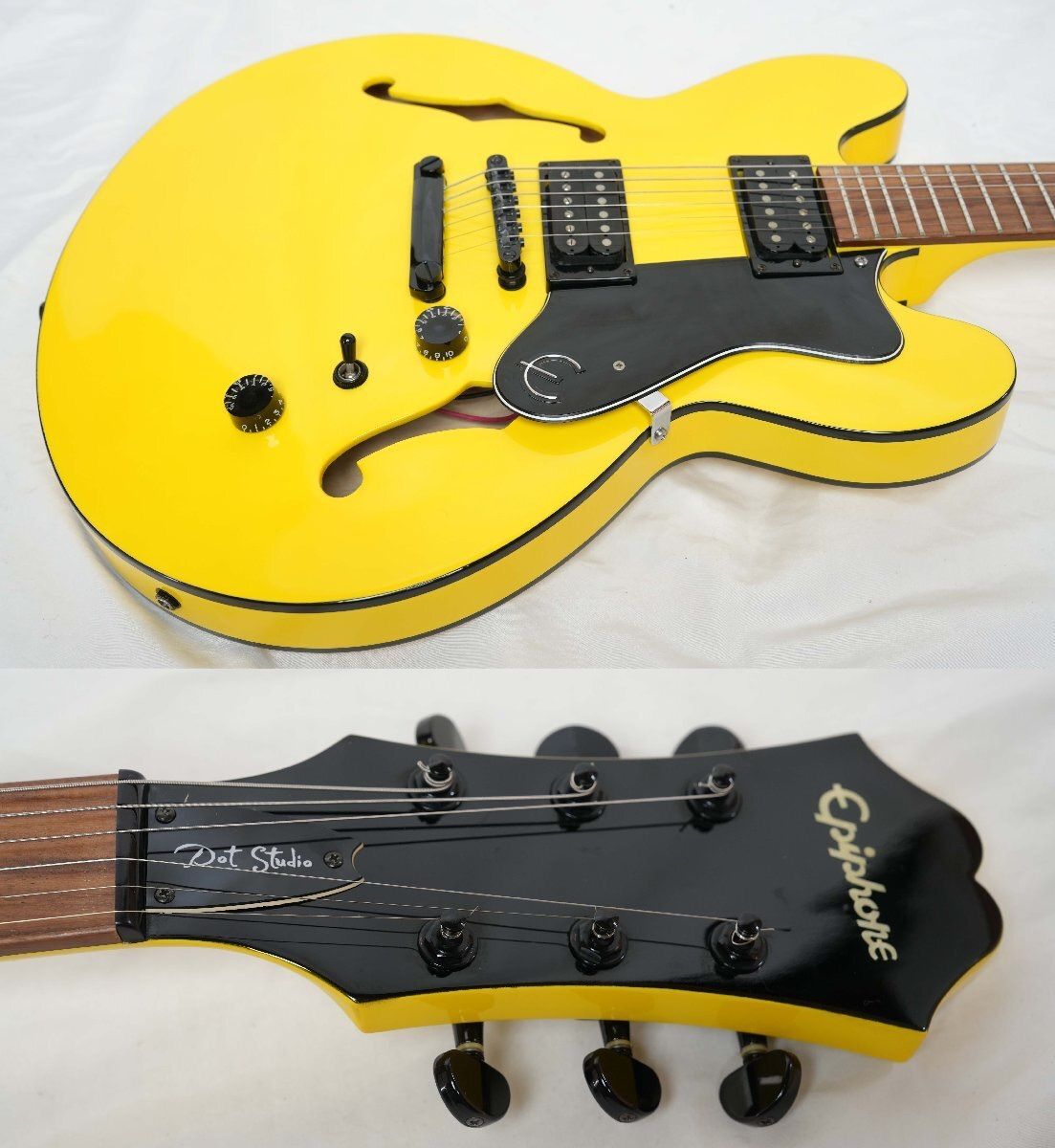☆Epiphone☆DOT STUDIO LM 2004年製 Yellow/Black 限定モデル