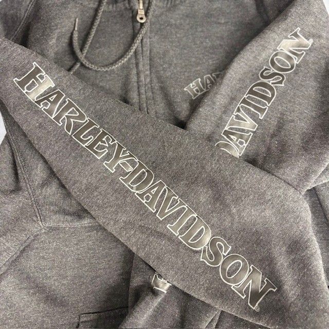 HARLEY DAVIDSON MOTOR CLOTHES ジップアップ 裏起毛 パッチ