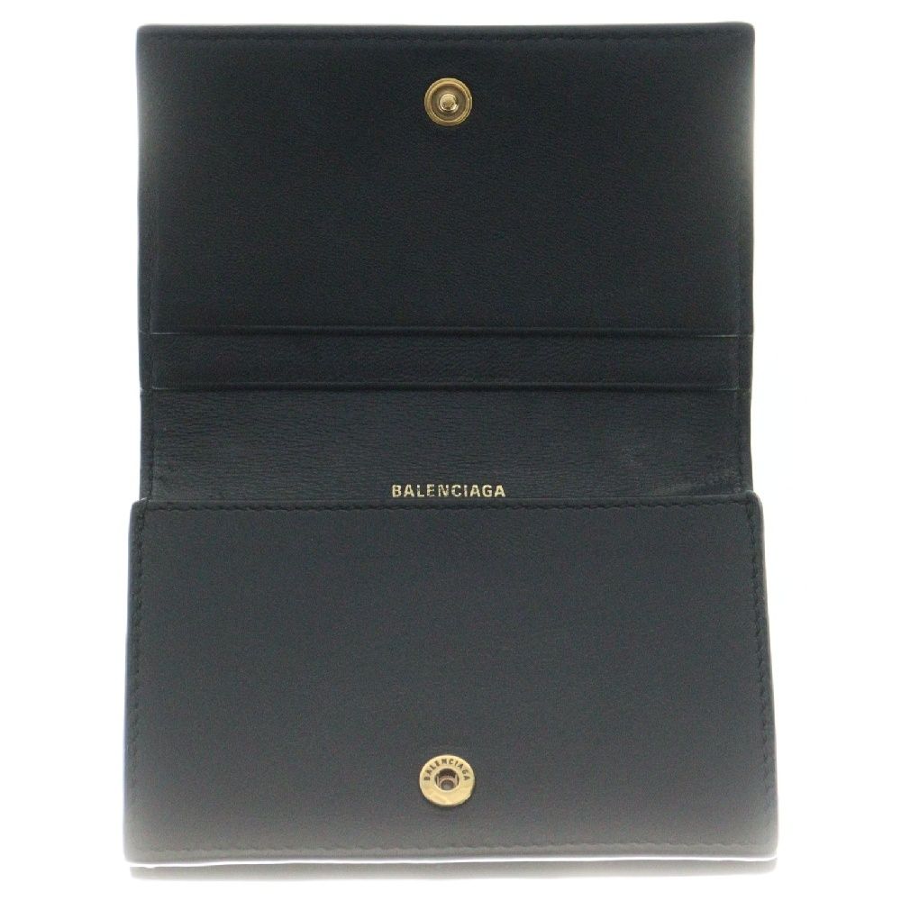 BALENCIAGA (バレンシアガ) BBロゴ レザー カードケース ブラック