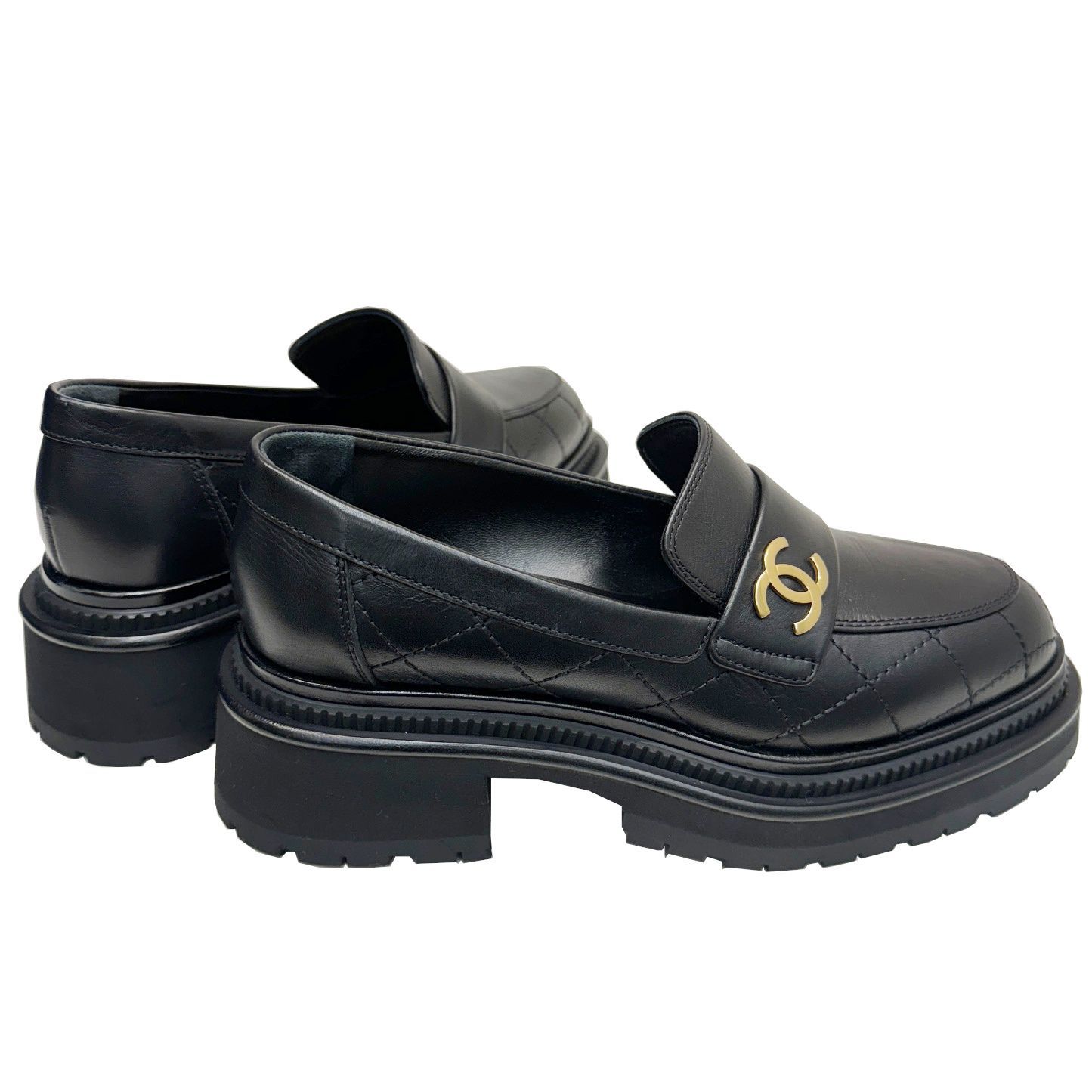 CHANEL シャネル ココマーク ローファー 23A G45074 厚底 厚底靴