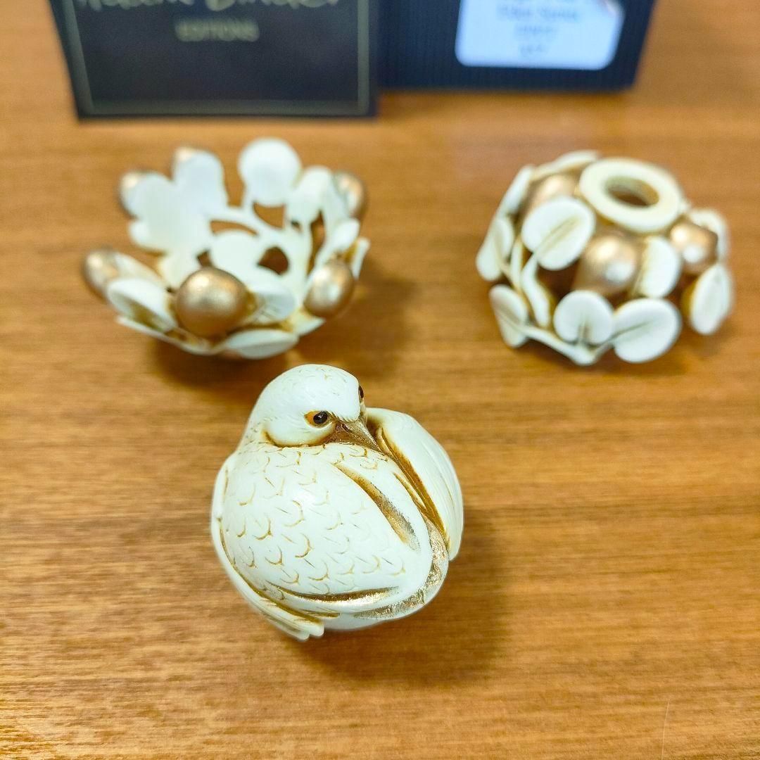 世界1000体限定 アダムバインダー ナシの木のヤマウズラ 彫刻アート