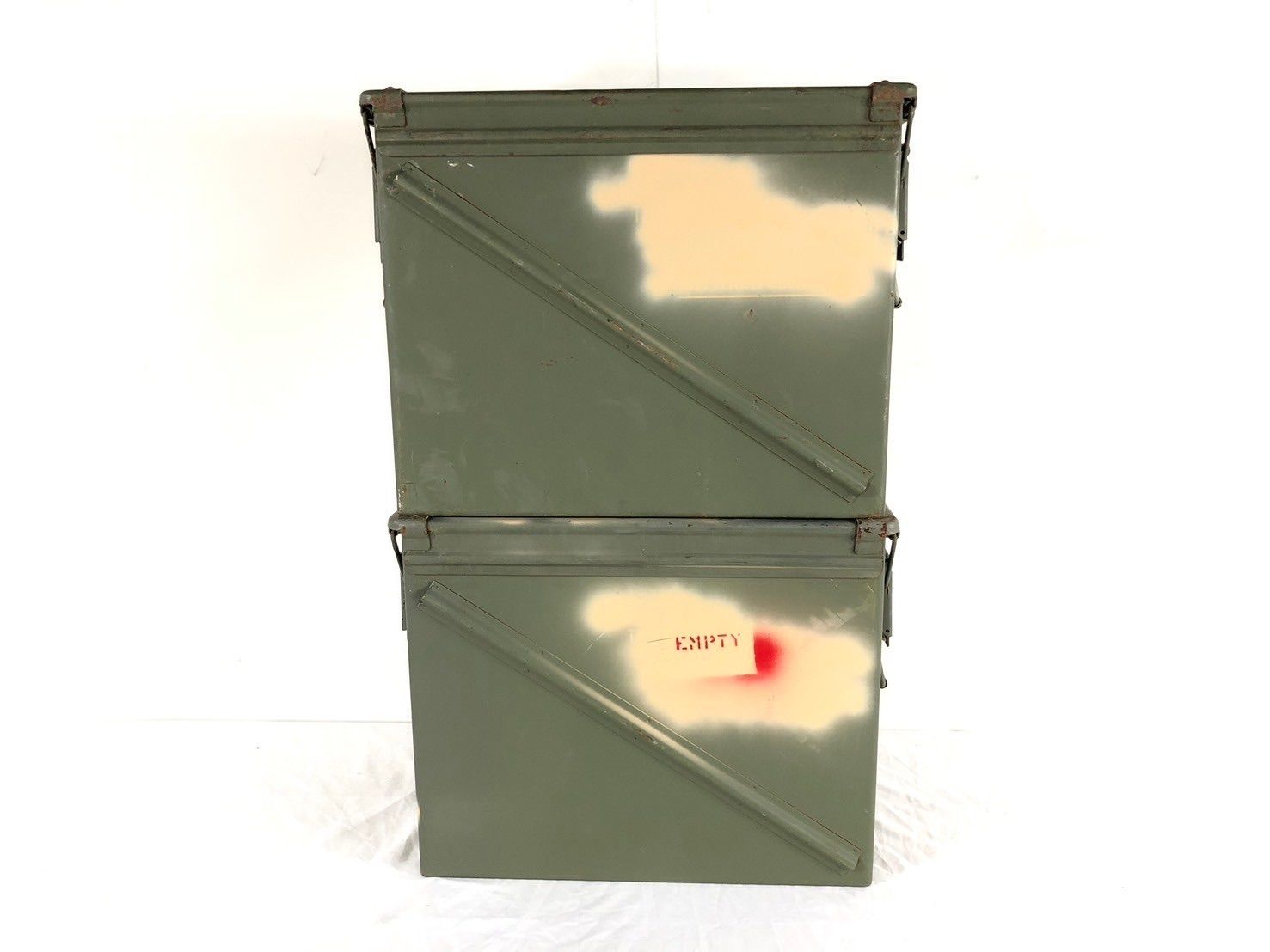 米軍放出品】 ミリタリー アンモボックス アンモ缶 2個 工具箱 米軍放出品】 ミリタリー アンモボックス アンモ缶 2個 工具箱