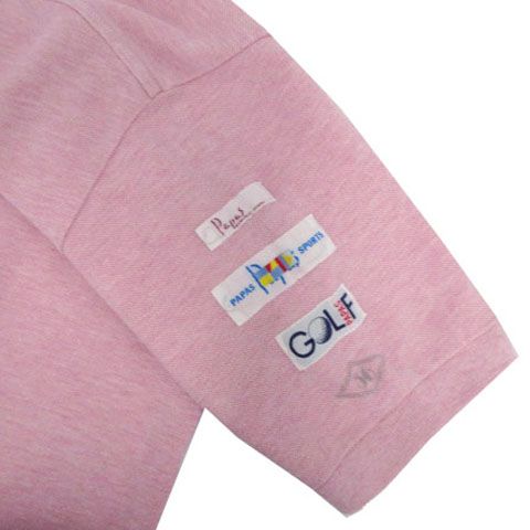パパス Papas GOLF 半袖 ポロシャツ ロゴ 半袖 ピンク系 48 M パパス Papas GOLF 半袖 ポロシャツ D0425UPL009 ロゴ 半袖