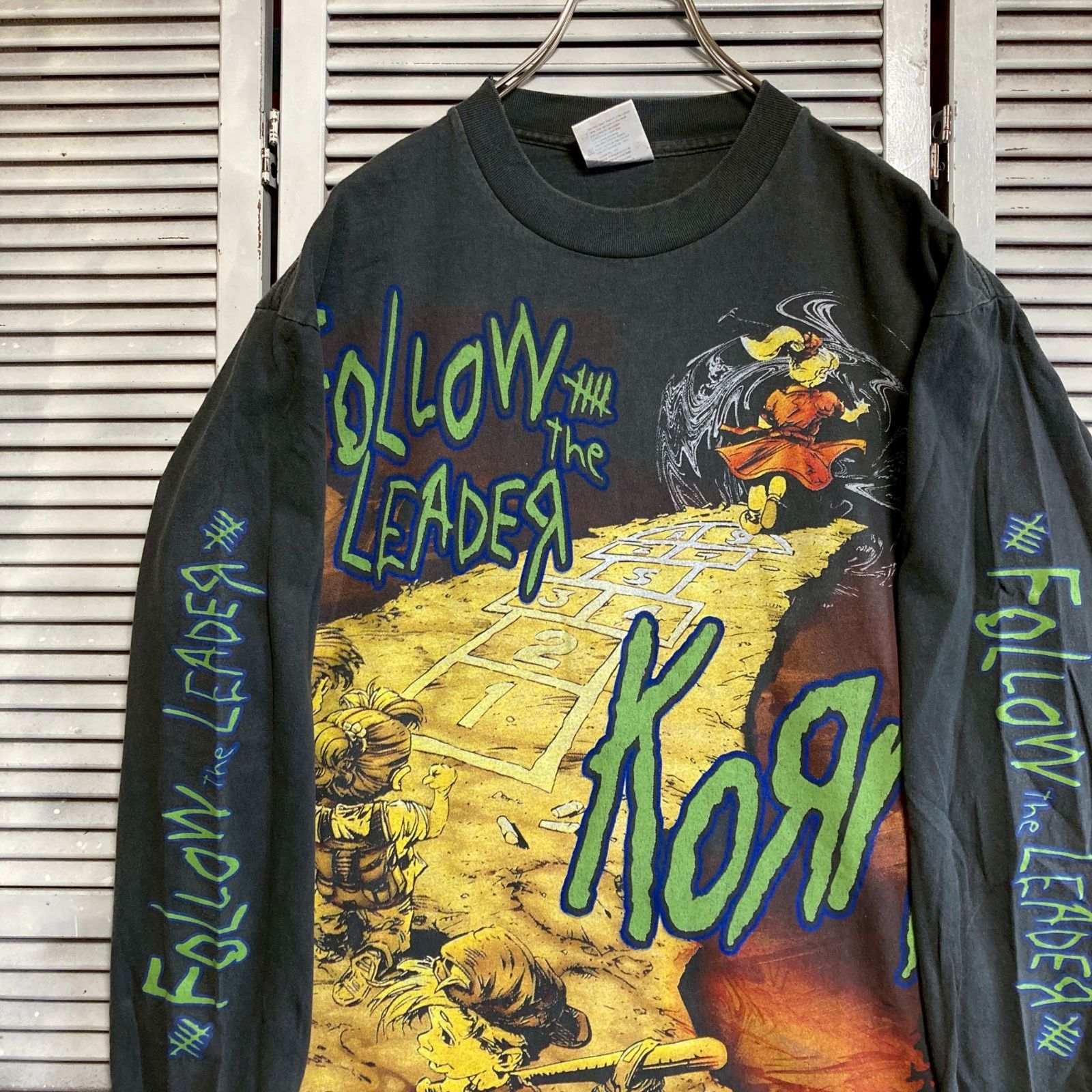 mm] BFMG バンド Tシャツ 長袖 ロンT 古着 黒 コーン KORN