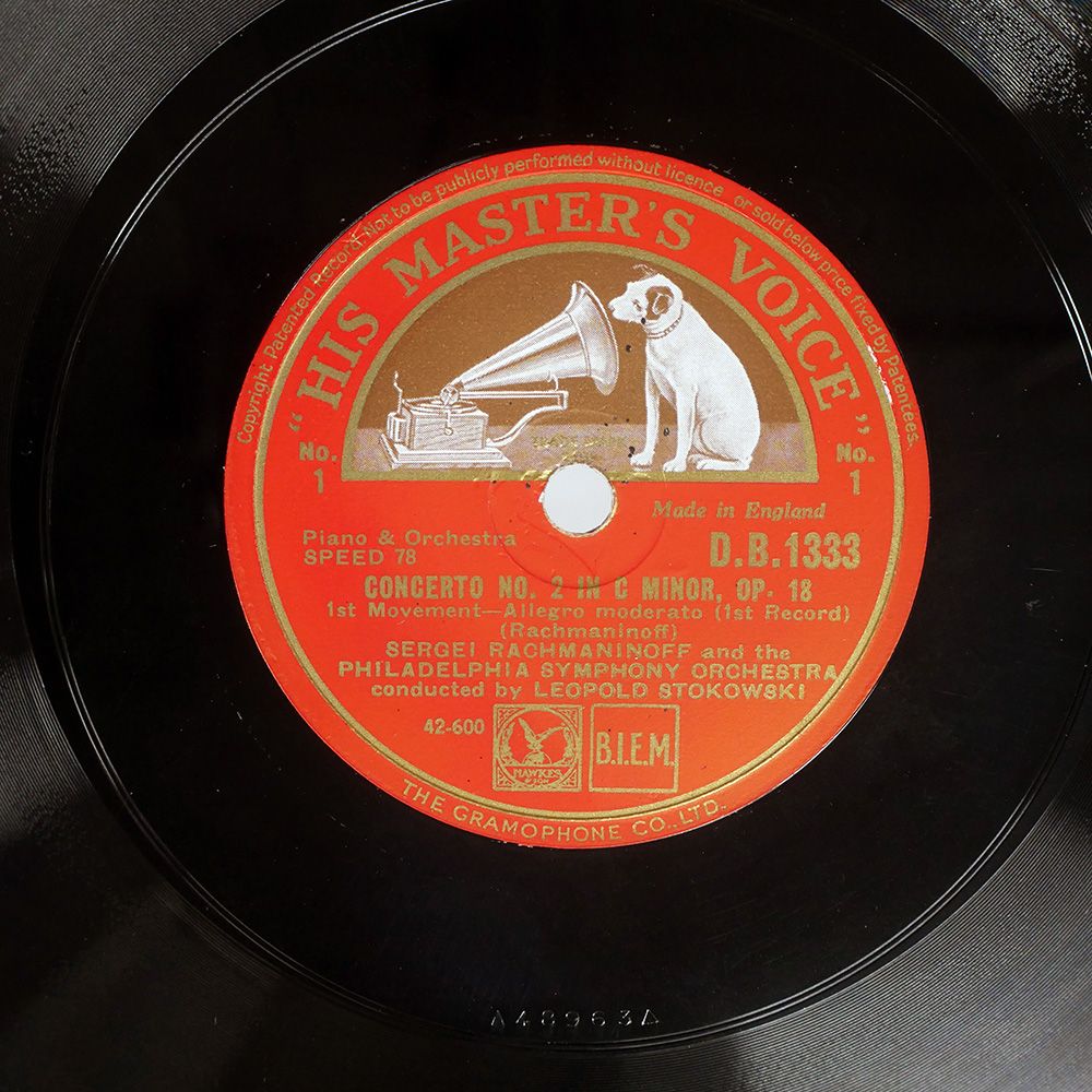 UK盤 ラフマニノフ/自作自演 ピアノ協奏曲第2番/HIS MASTER'S