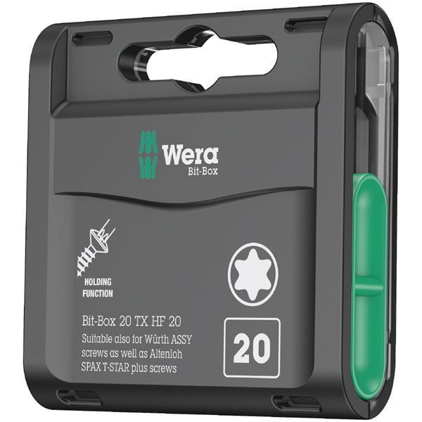 WERA ヴェラ 20本組 差込6.35mm ビットボックス サイズTX20 057777 工具 ツール DIY 作業工具 道具