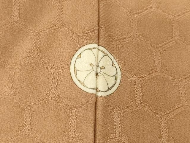 平和屋着物□東京友禅 熊谷好博子 色無地 菱地紋 山葵色 西武扱い 正絹