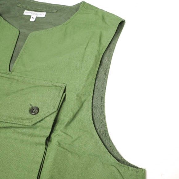 【美品】ENGINEERED GARMENTS Cover Vest オリーブ Engineered-Garments-Cover-Vest