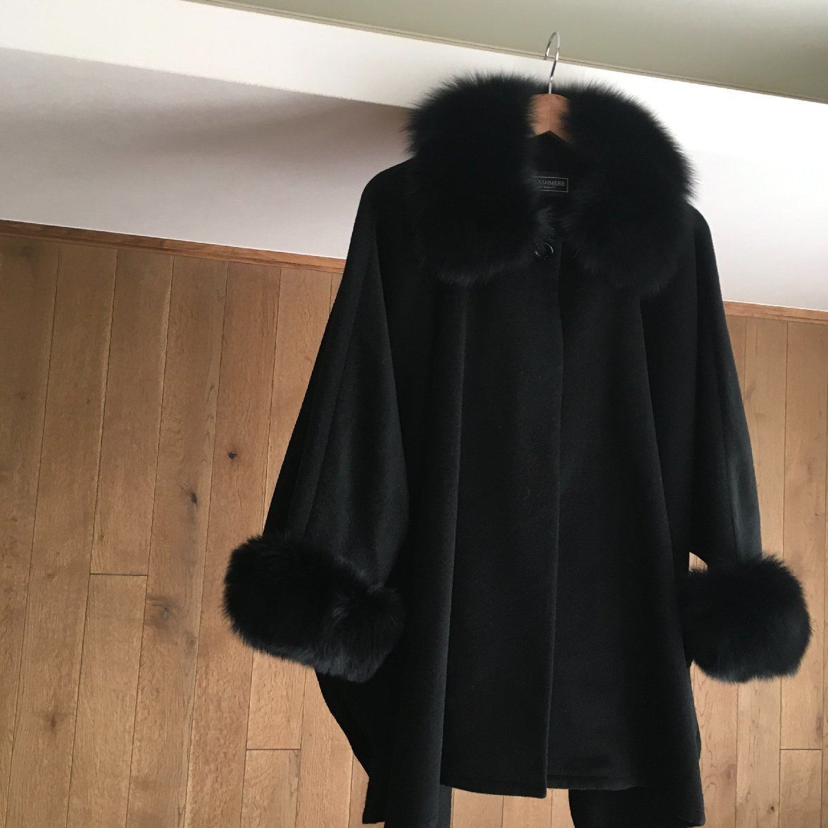 極美品 SAGA FURS サガファー カシミヤ100% フォックス ポンチョ