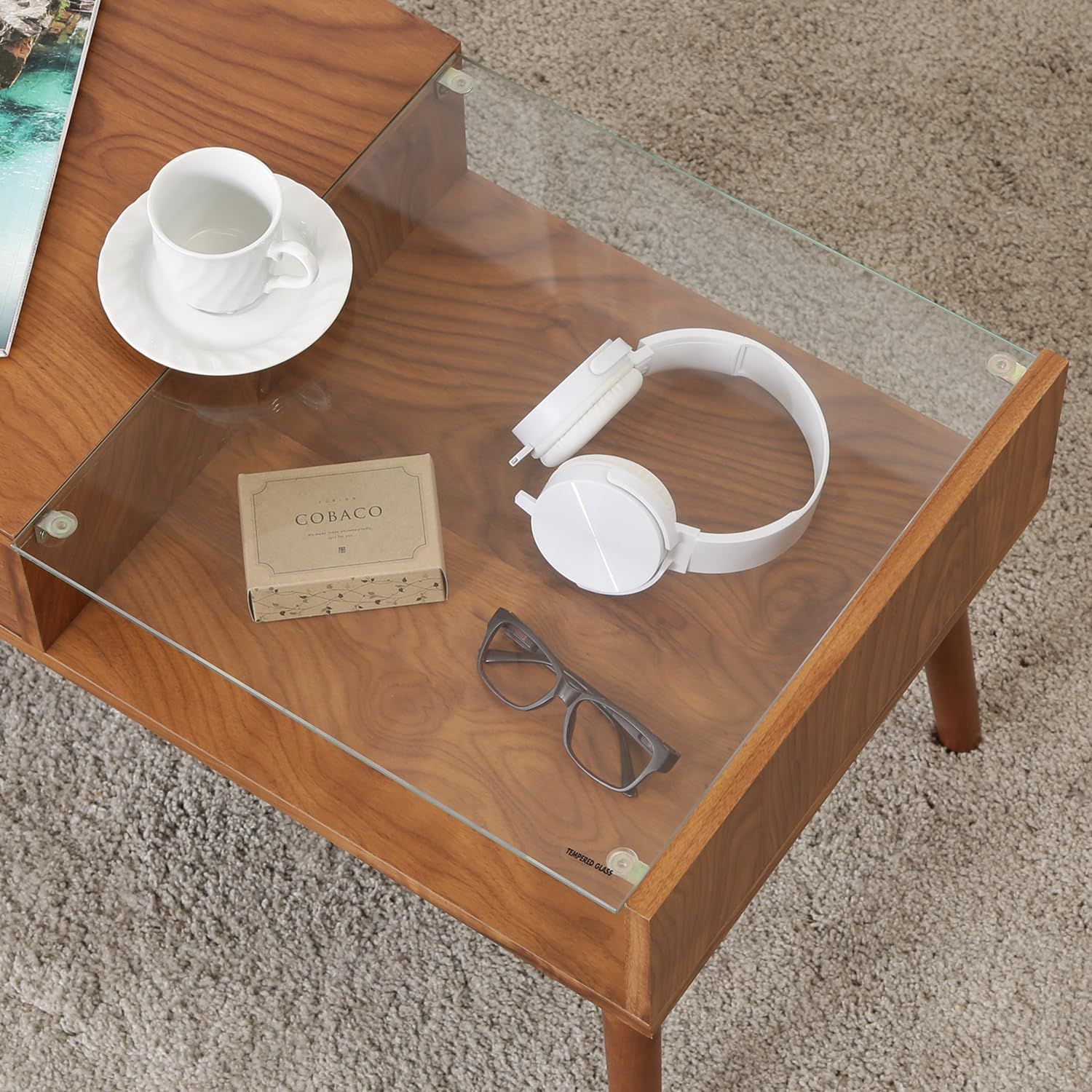 数量 10034 オスロ ミディアムブラウン 幅80cm リビングテーブル 不二貿易