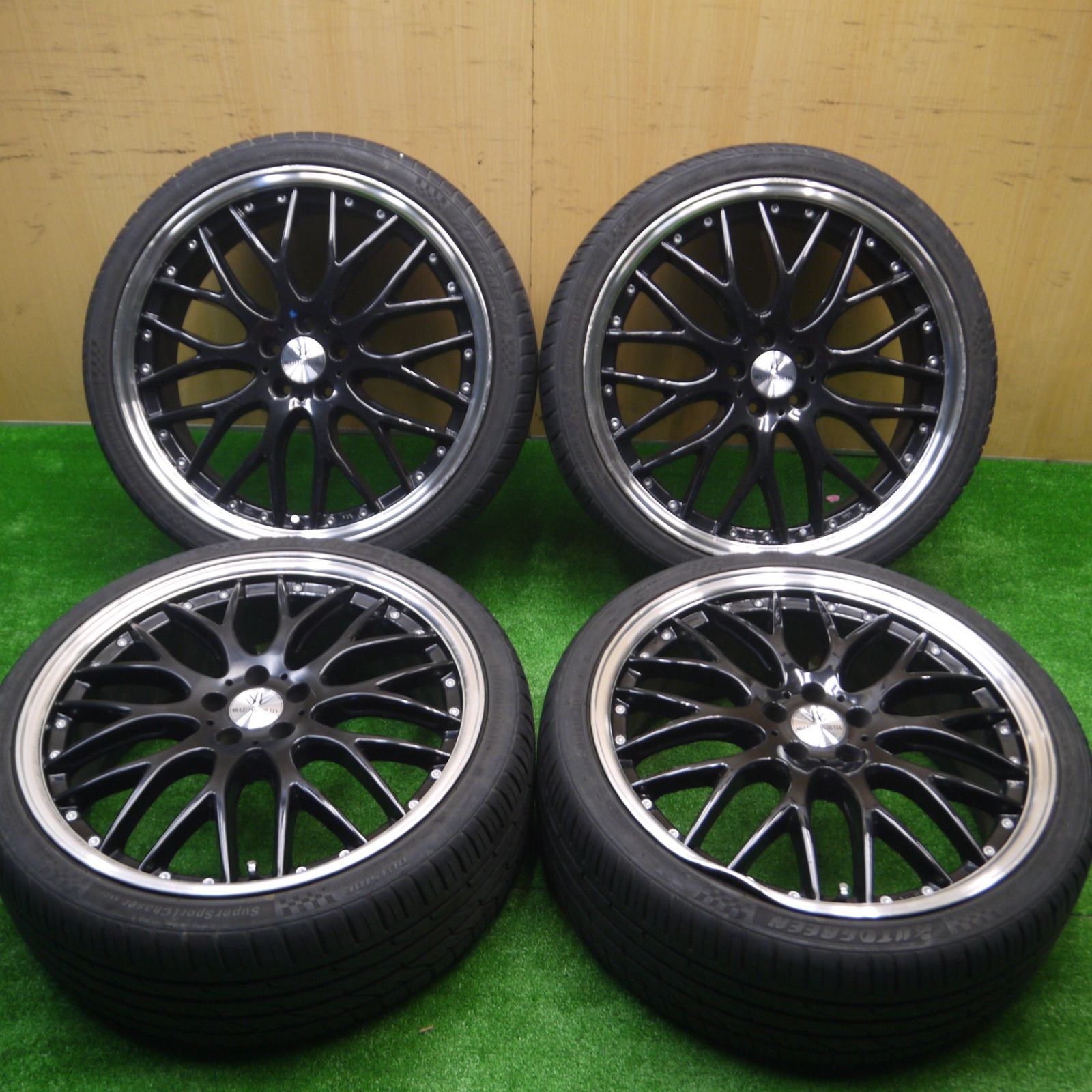 *送料無料* バリ溝！21年！9分プリウス等 ロクサーニ MULTI FORCHETTA 225/35R19 オートグリーン SuperSportChaser SSC5 PCD100/5H4081902Hノ