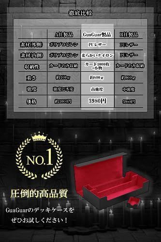 Black×Red GuaGuar デッキケース トレカケース 1100枚収納 PU