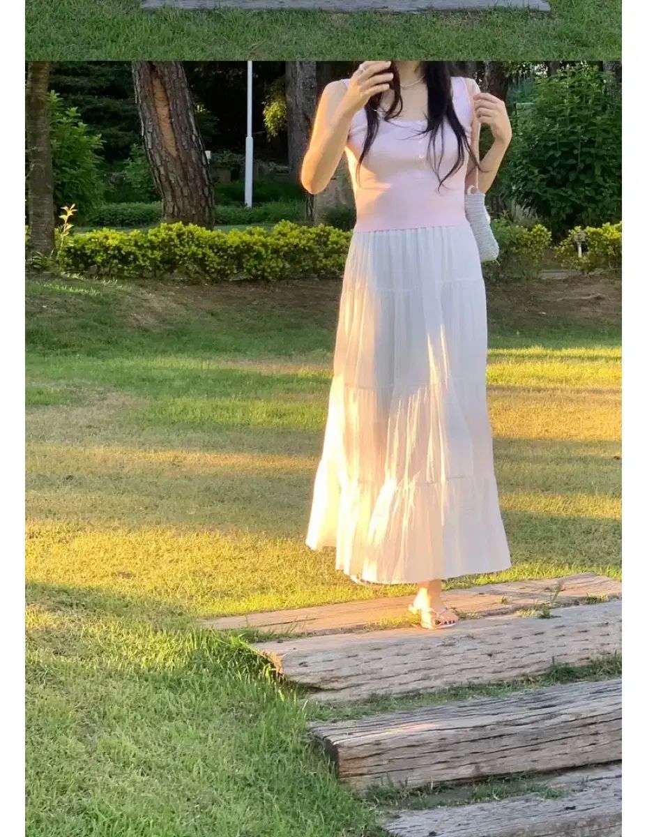 ロング丈スカート アイボリー