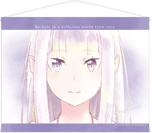 リゼロ あにしゅが タペストリー 中古】タペストリー(大型) エミリア Ani-Art aqua label B2