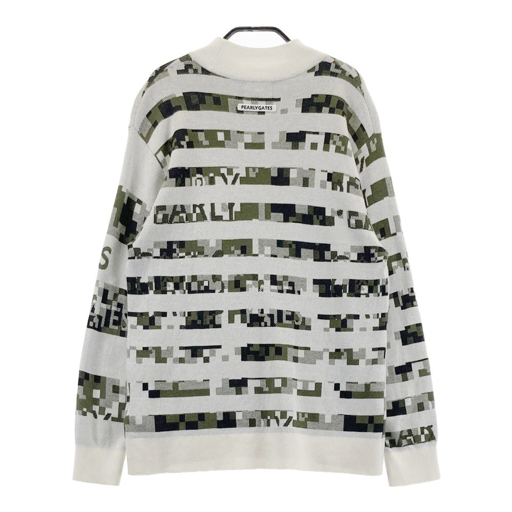 サイズ 0 PEARLY GATES パーリーゲイツ モデル 長袖ニットセーター 総柄 ホワイト系 240101505738 ゴルフウェア レディース ストスト