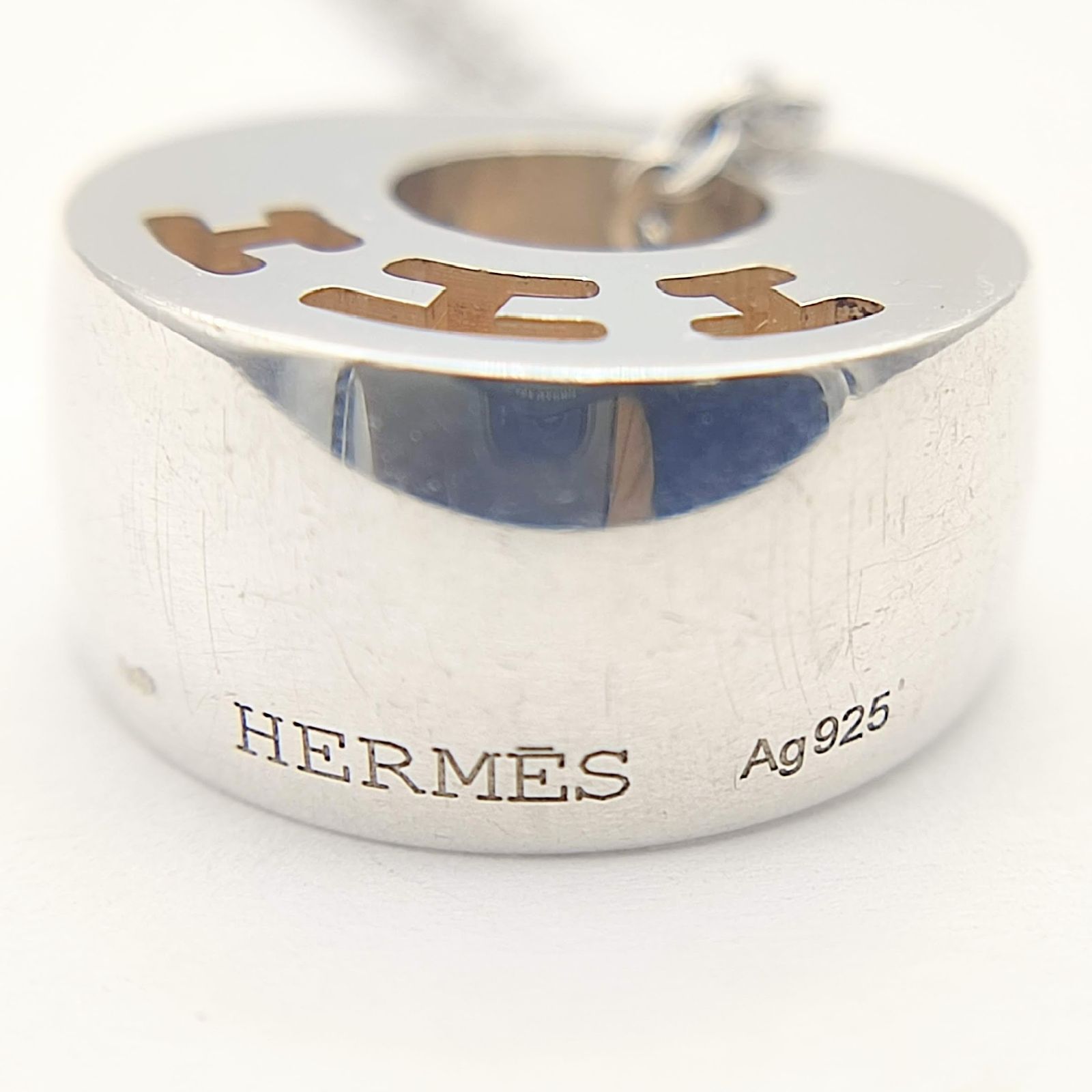 美品】HERMES エルメス クラルテ サークル ネックレス シルバー925  