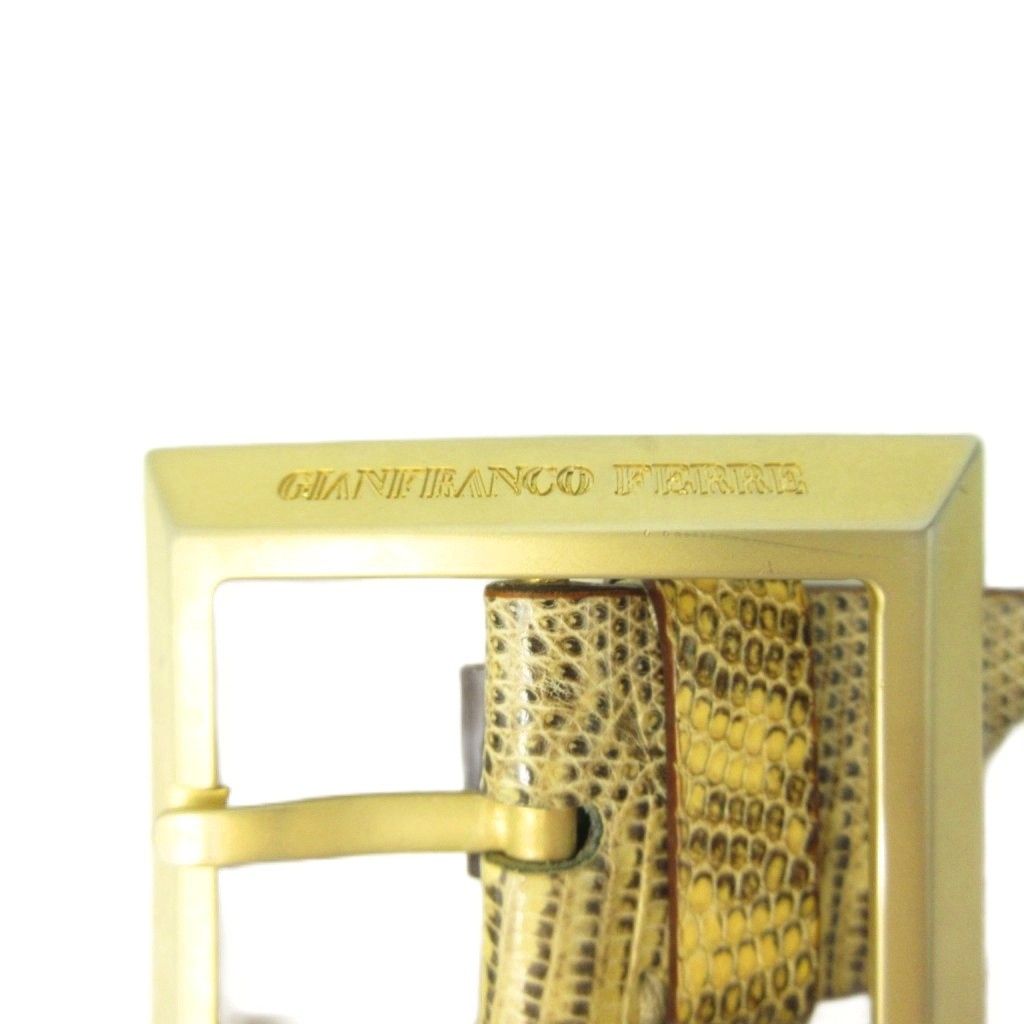 GIANFRANCO FERRE ジャンフランコフェレ　イタリア製　ベージュ ジャンフランコフェレ GIANFRANCO FERRE 美品 ベルト パイソン柄
