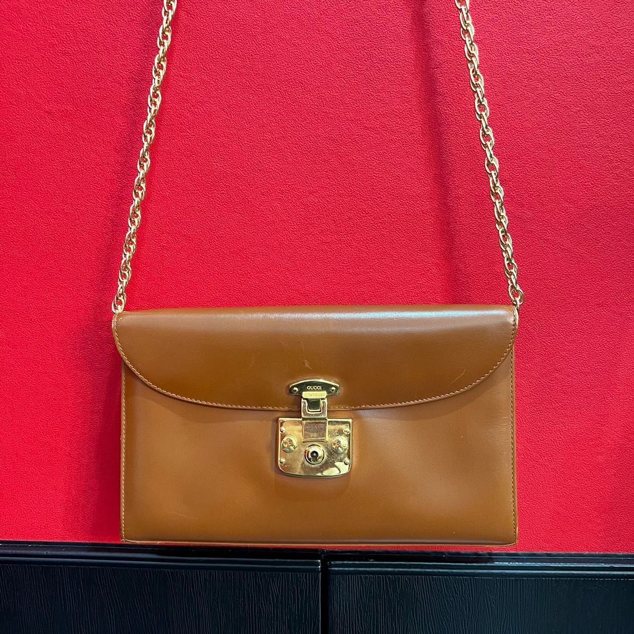 GUCCI オールド グッチ キャメル ショルダーバッグ レザー 中ベタなし ヴィンテージグッチ 2way ショルダーバッグ ハンド キャメル レザー