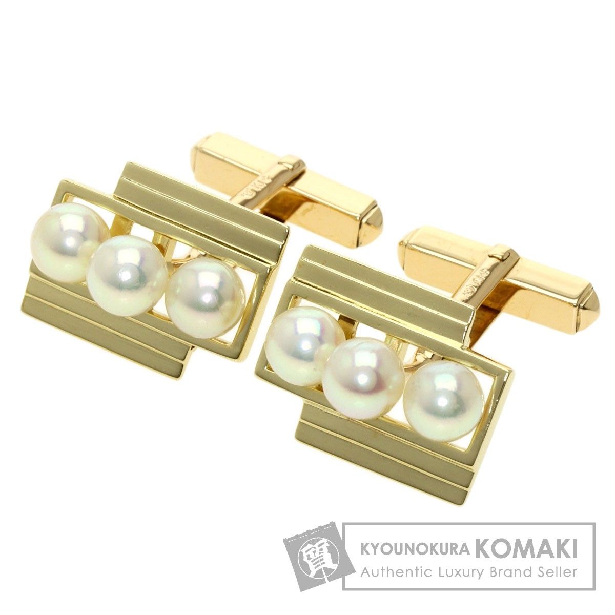 MIKIMOTO ミキモト パール 真珠 カフス K14YG メンズ - メルカリ 