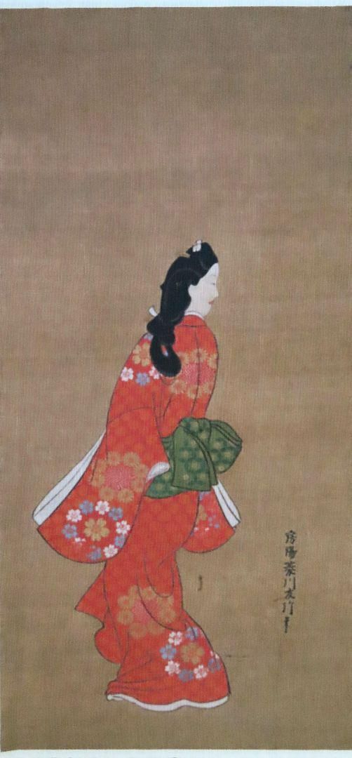 見返り美人図 菱川師宣（ヒシカワモロノブ）筆 江戸時代 17