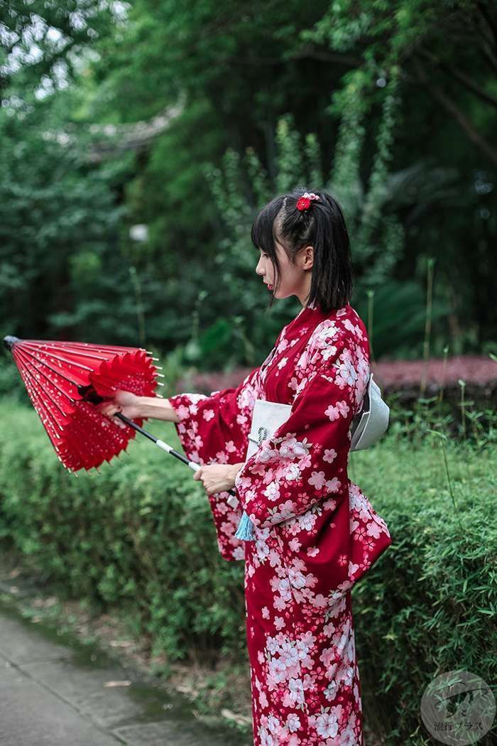 花柄 旅館浴衣