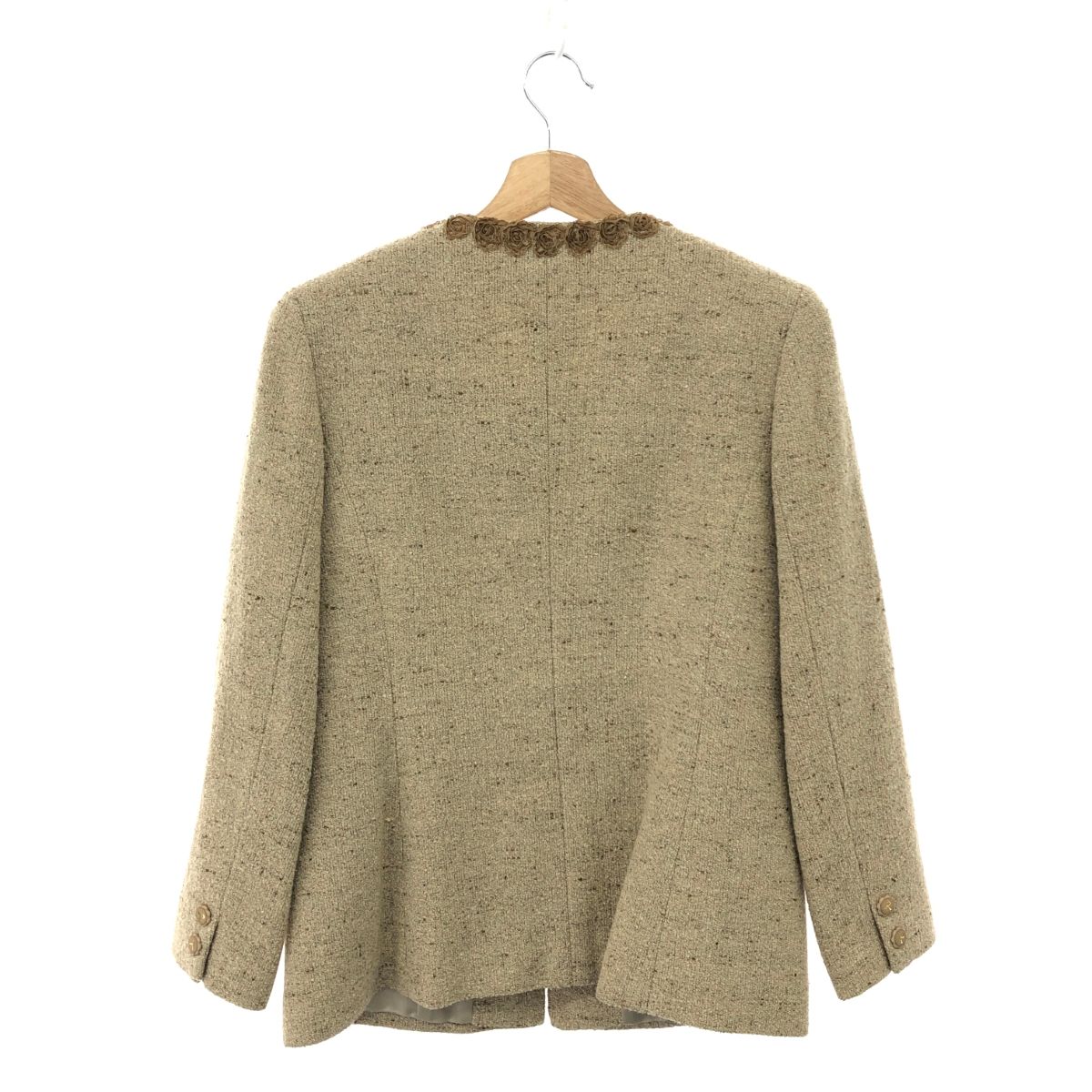 import Rossa インポートロッサ ノーカラーツイードコート 大きい