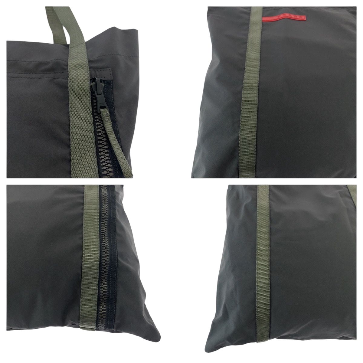 美品 PRADA プラダ プラダスポーツ グレー ナイロン 4VA114 トート  