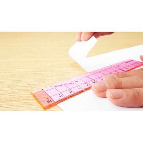 まとめ クツワ 定規 紙が切れる透明定規 15cm ピンク XS01PK ×30セット