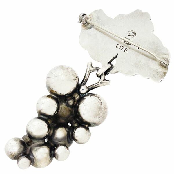 ジョージジェンセン　ムーンライトグレープ　ブローチ　217B ジョージ・ジェンセン GEORG JENSEN ムーンライトグレープ ブローチ