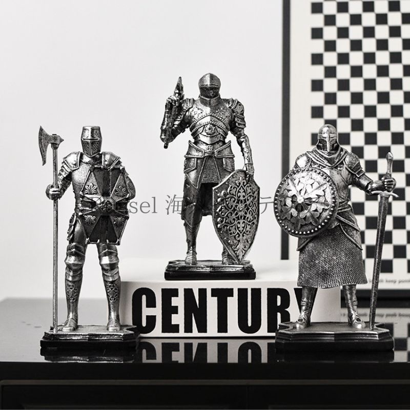 中世騎士ブロンズ像置物