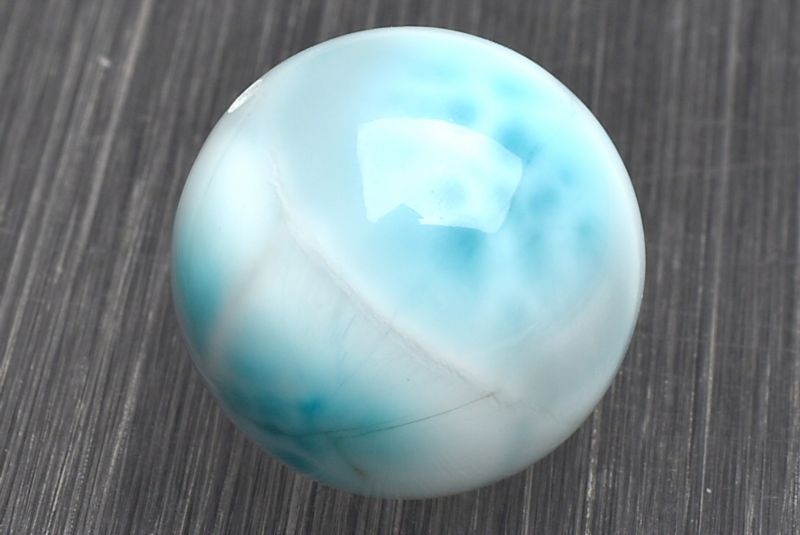 １点物 大珠 三大ヒーリング ラリマー 18.5mm 大珠 貫通穴 ビーズ パワーストーン 天然石 _P8519