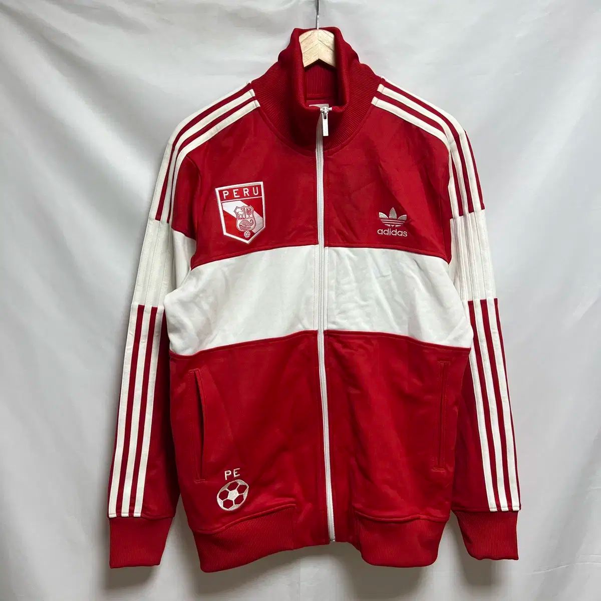 正規品|110 adidas ペルー ヨーロッパ レッド 白 トラックジャージ|ジャージ