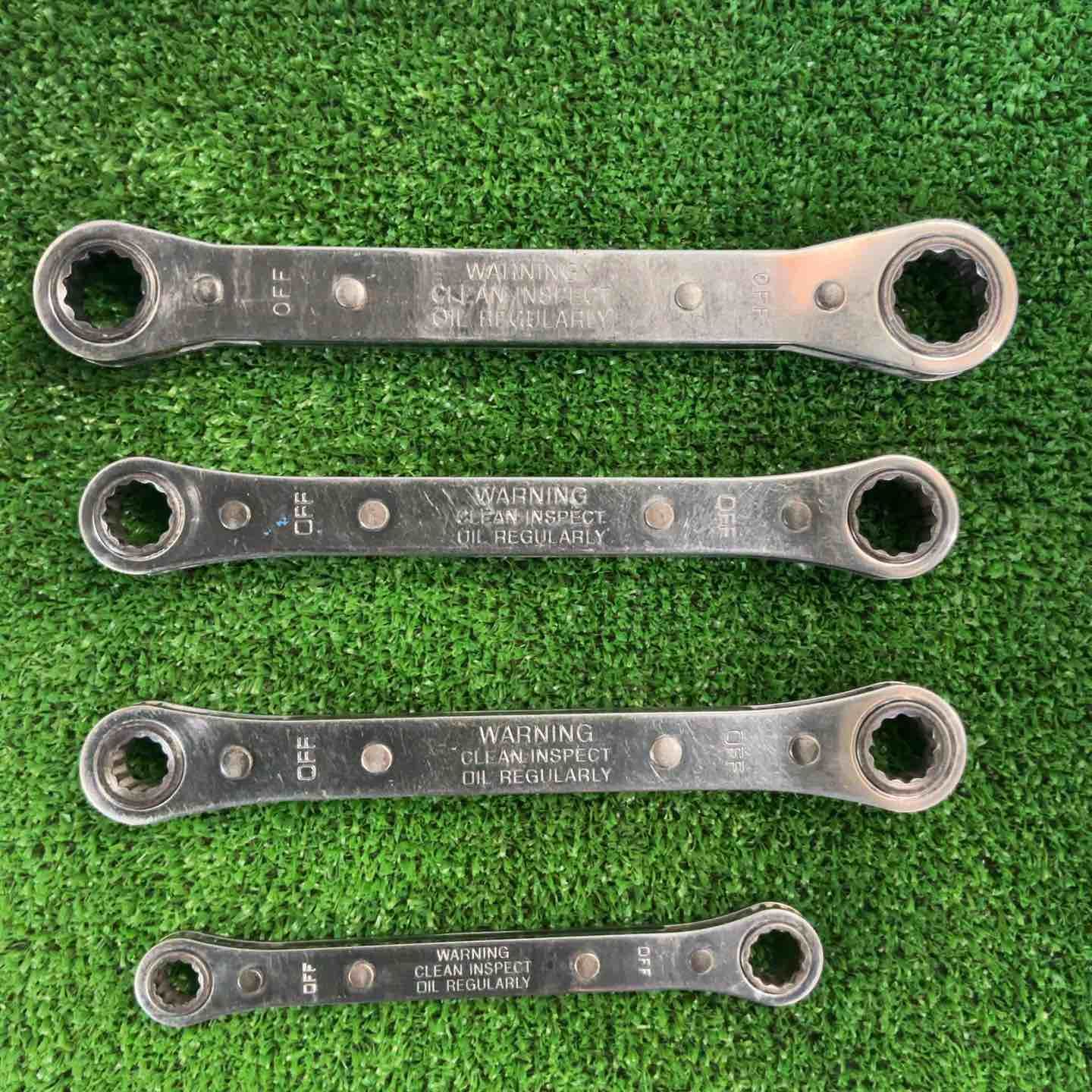 スナップオン(Snap-on) 板ギアラチェットメガネレンチ 4本セット 