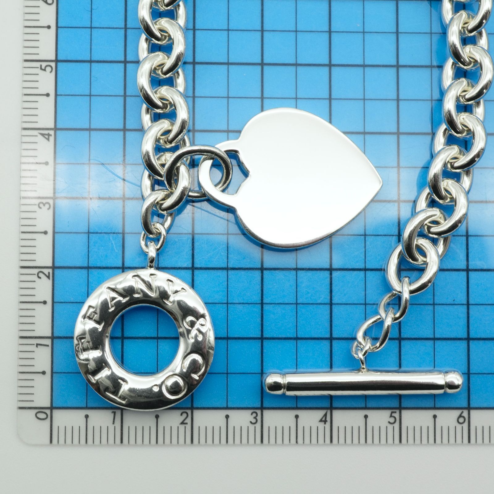 限定セール★ティファニーハートロック ブレスレット　シルバー&ローズゴールド TIFFANY & CO. 18K925ダブルハートロープチェーンブレスレット