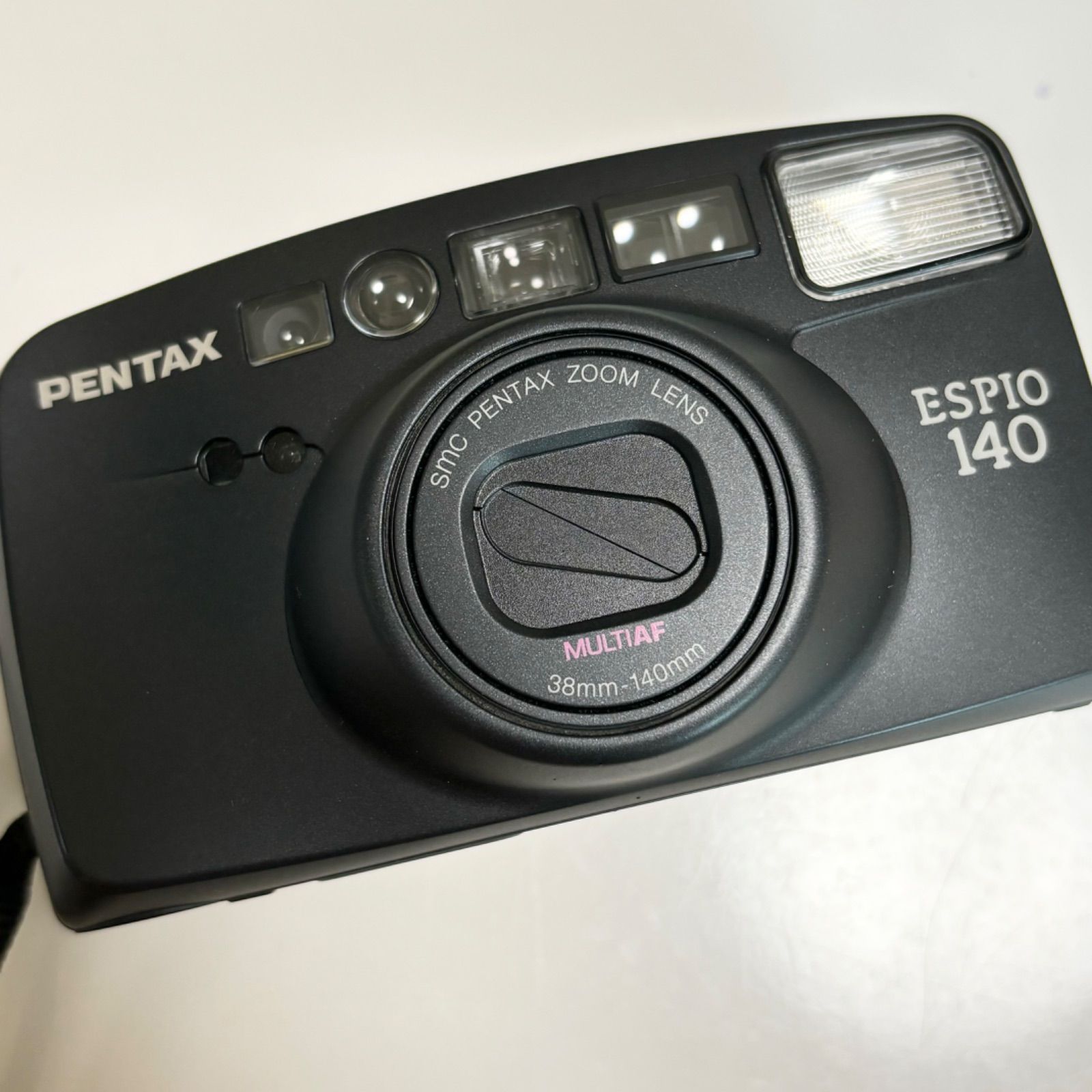 ※9/30(月)以降発送【送料無料】【美品】PENTAX/ペンタックス/ESPIO140/エスピオ140/コンパクトフィルムカメラ/撮影/写真/ブラック/動作未確認/ジャンク品扱い/箱付き/ケース付き/取り扱い説明書付き