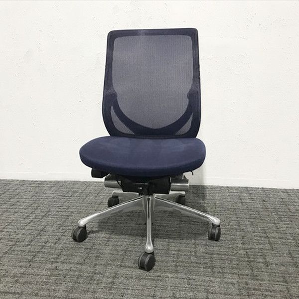 ゼファー メッシュ オフィスチェア オカムラ ダークブルー