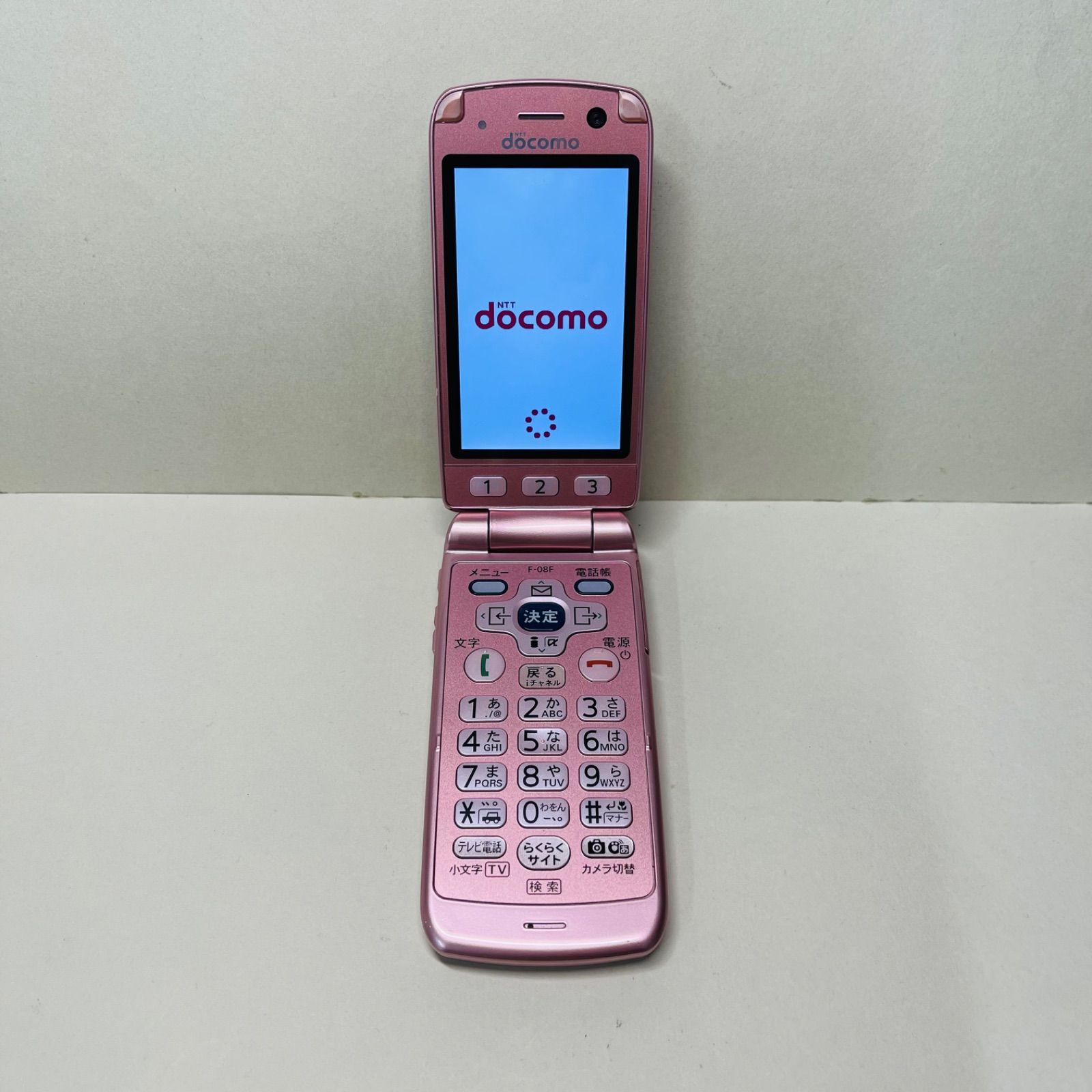 富士通ドコモ らくらくホン 8 折りたたみ F-08F 7478 - メルカリ