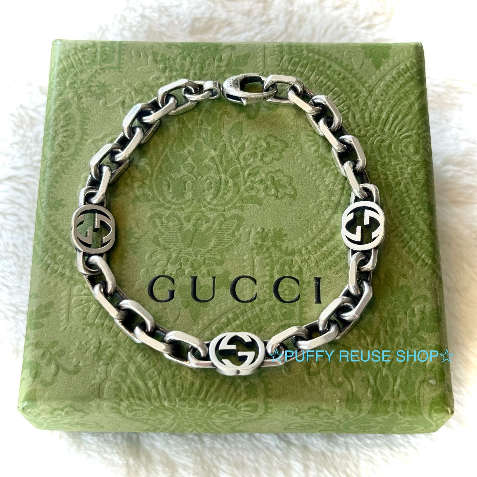 GUCCI　インターロッキング　ブレスレット グッチ インターロッキング〕チェーン ブレスレット