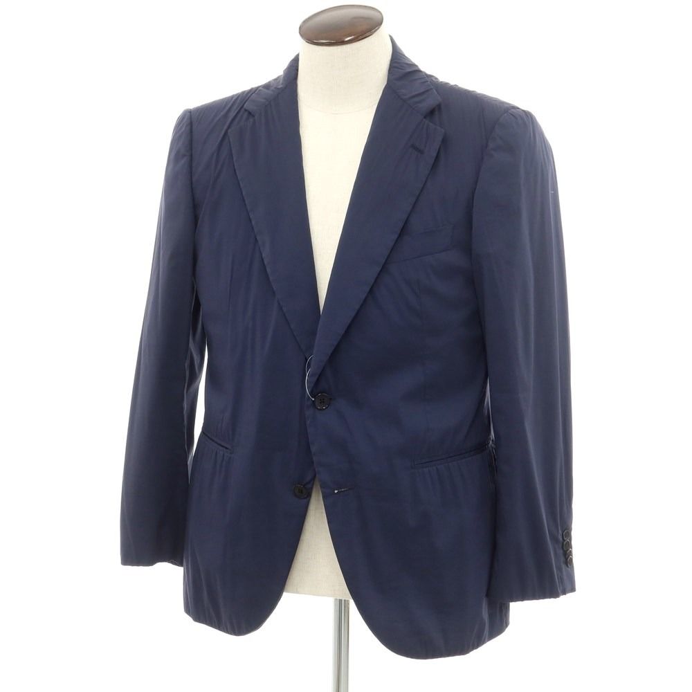 【中古】ベルベスト Belvest コットンナイロン 2B テーラードジャケット ネイビー【サイズ48】【メンズ】
