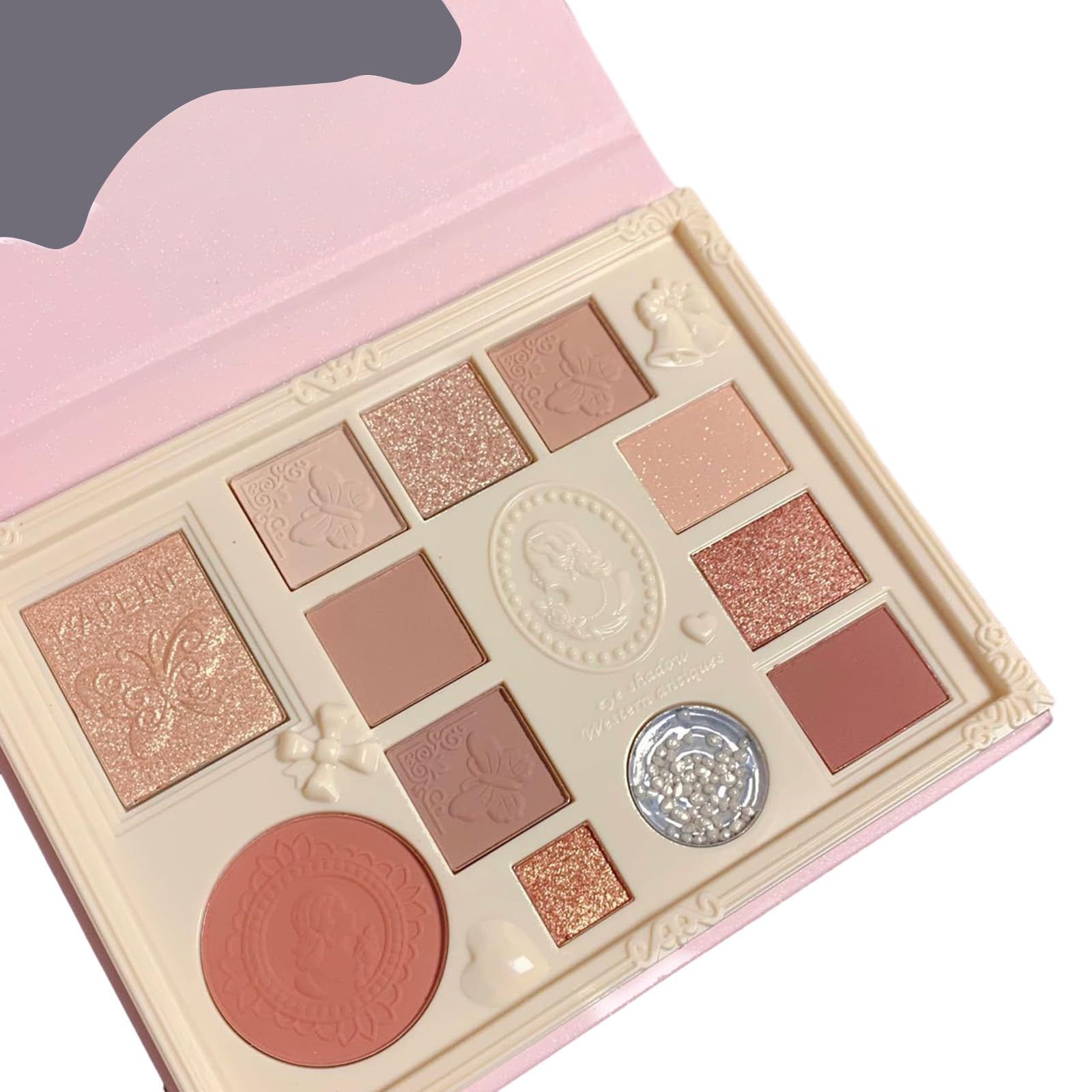 人気商品 アイシャドウパレット アイシャドウ ハイライト チーク 一体パレット アイシャドウ 人気 中国コスメ 防水 高発色 長持ち が可愛い ギフト 12 color lace relief