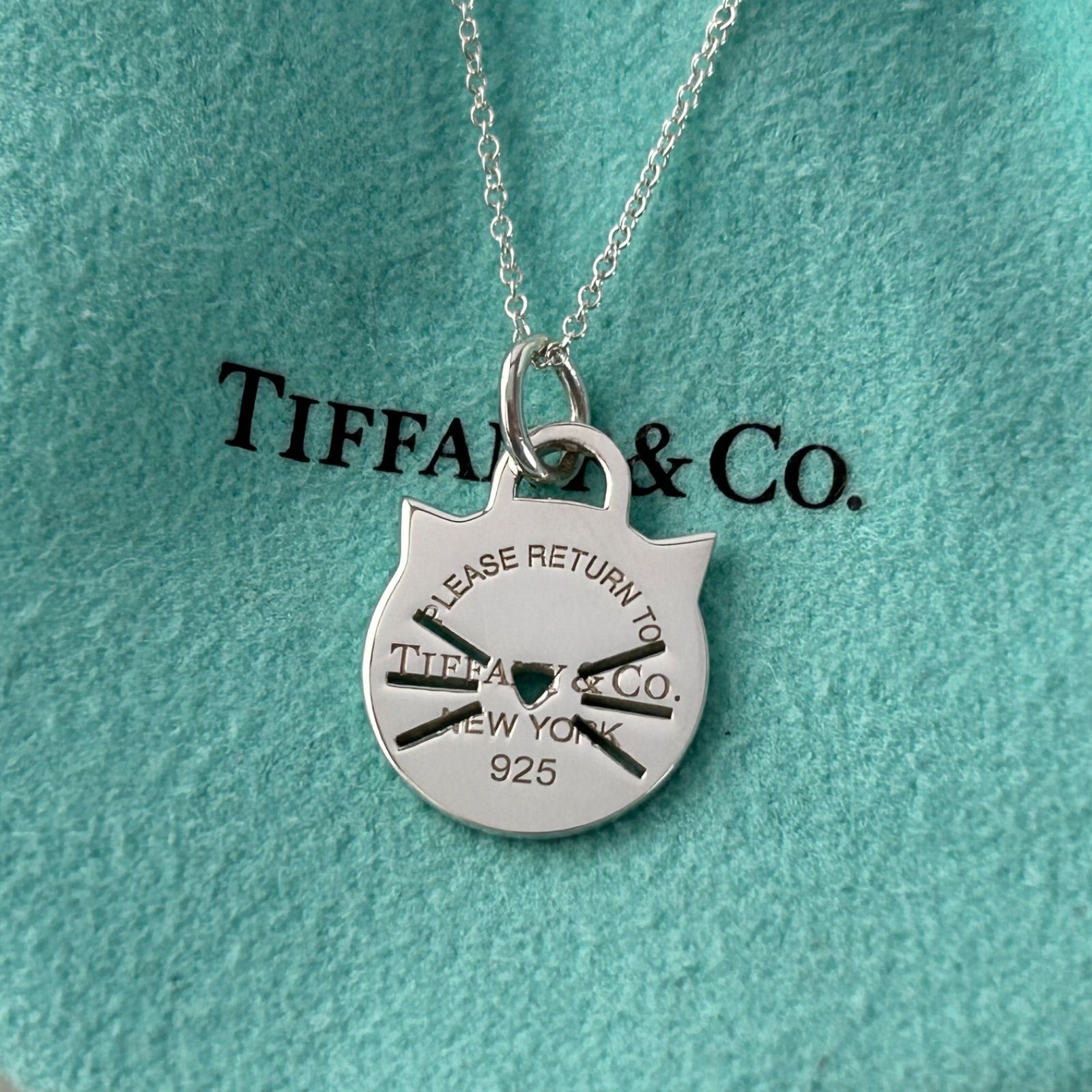 未使用♡ティファニー TIFFANY 猫 ねこ ネコ チャーム リターントゥ - チャーム