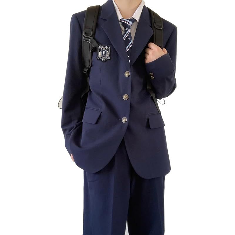 AOTYP 高校制服 コスプレ 学生服 メンズ 上下セット 卒業式 入学式スーツ 学生制服 男子高校生 中学生 成人式 七五三 発表会 cosplay 仮装 ネイビーL