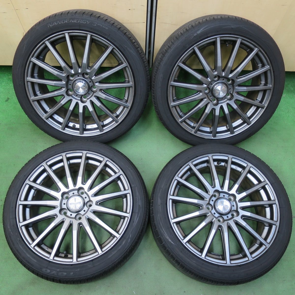 バリ溝 22年 9.5分 205 45R17 トーヨー ナノエナジー3 プラス SEIN RACING S ザイン 17インチ PCD114.3 5H 5100404イノ