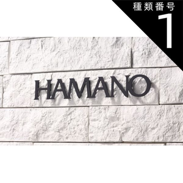 種類1:[1]文字高40ｍｍ DEL 戸建 表札 切り文字 ステンレス Uni Letter ユニレター NUL 文字高60mmと40mmの2タイプ