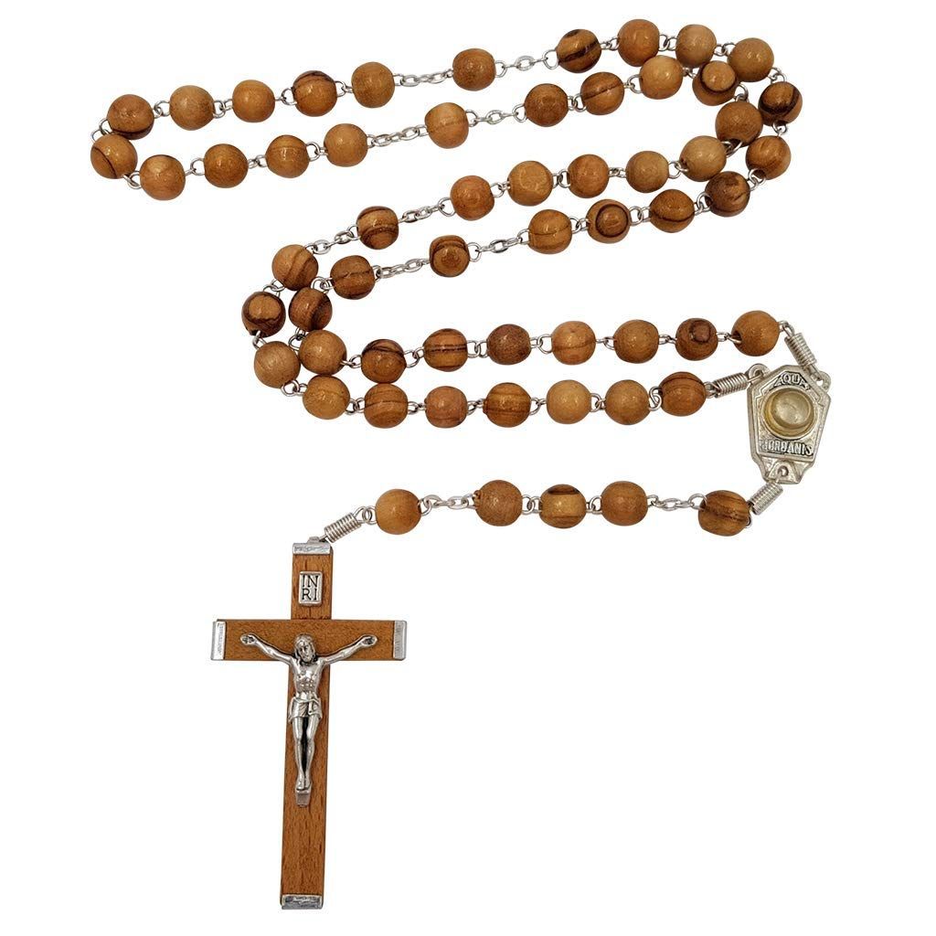 本物の 聖地エルサレム 十字架ロザリオ ネックレス - アクセサリー