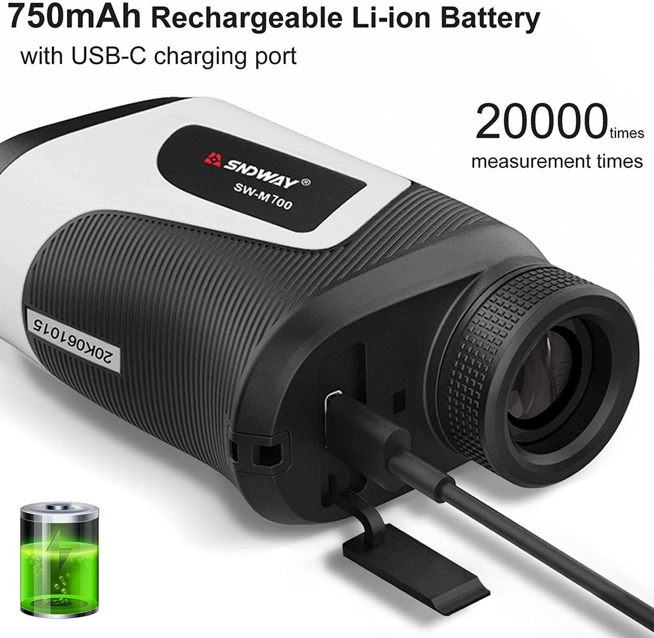 ゴルフ 距離計 USB充電 700ヤード 6倍倍率 5つのモード プレゼント① ゴルフ 距離計 USB充電 700ヤード 6倍倍率 5つのモード