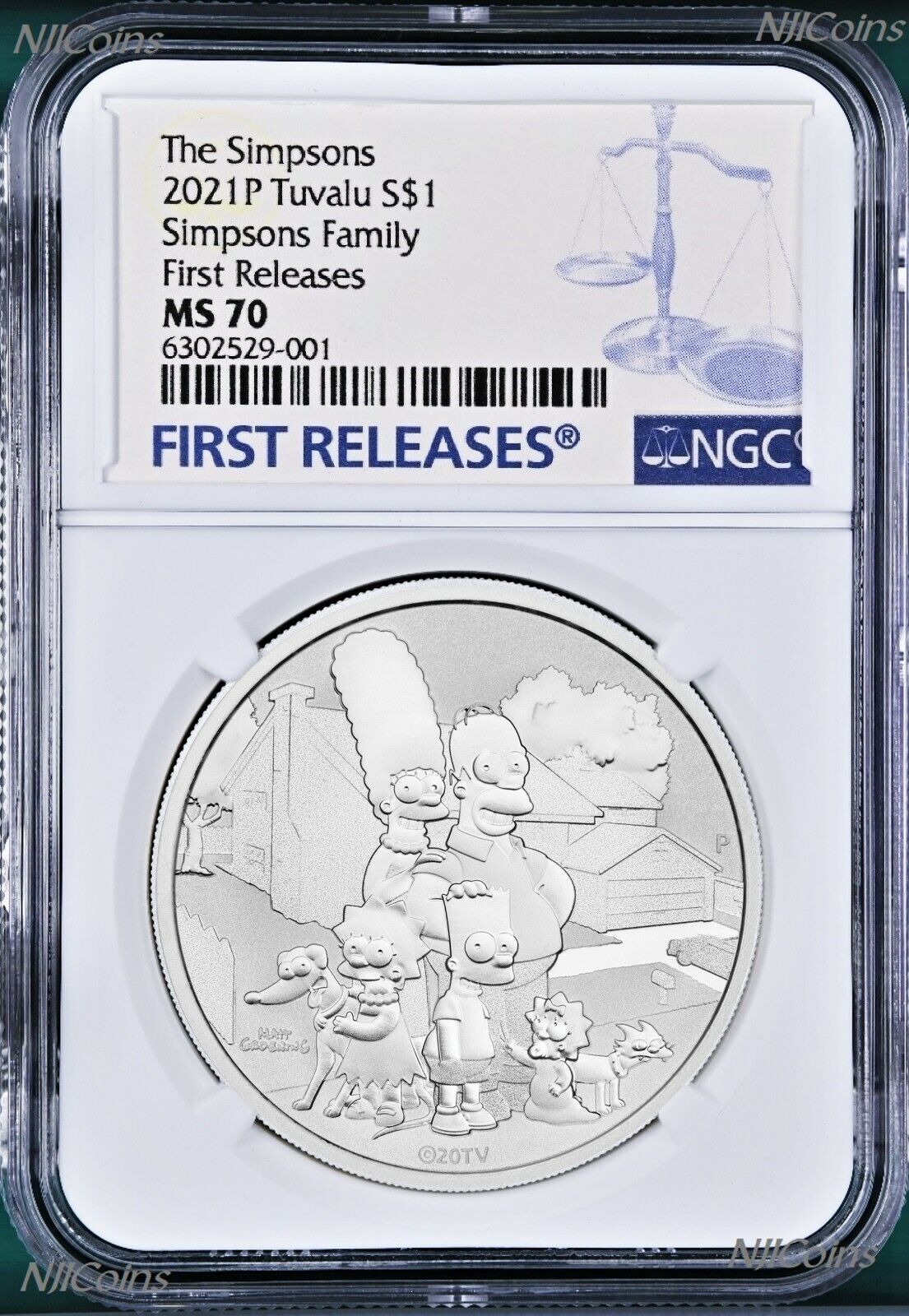 2021 Simpsons Family Simpson $1 1oz .9999 Silver COIN NGC MS70 FR