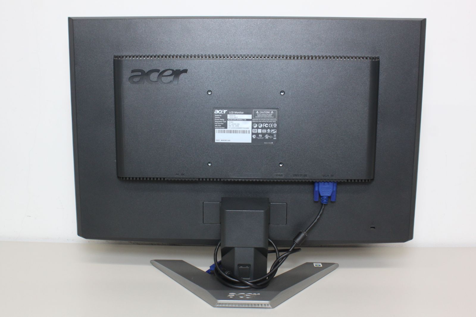 Acer/P223W/22インチ/液晶モニター ④1680x1050入力端子